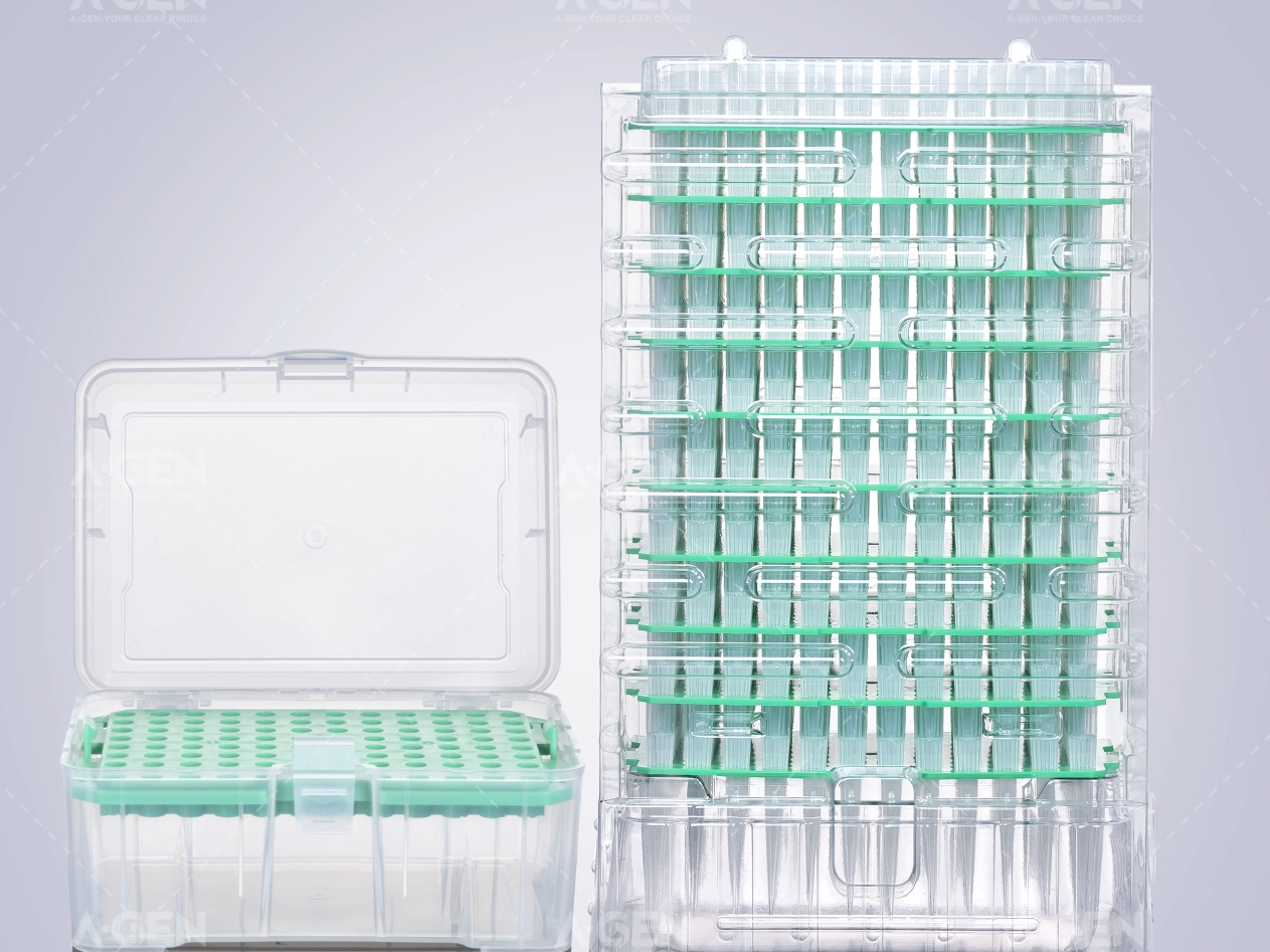 愛津生物R款吸頭按壓底盒裝及疊盒裝