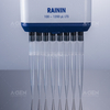 Rainin 灭菌 1000uL 透明可生物降解移液器吸头装在架子上 