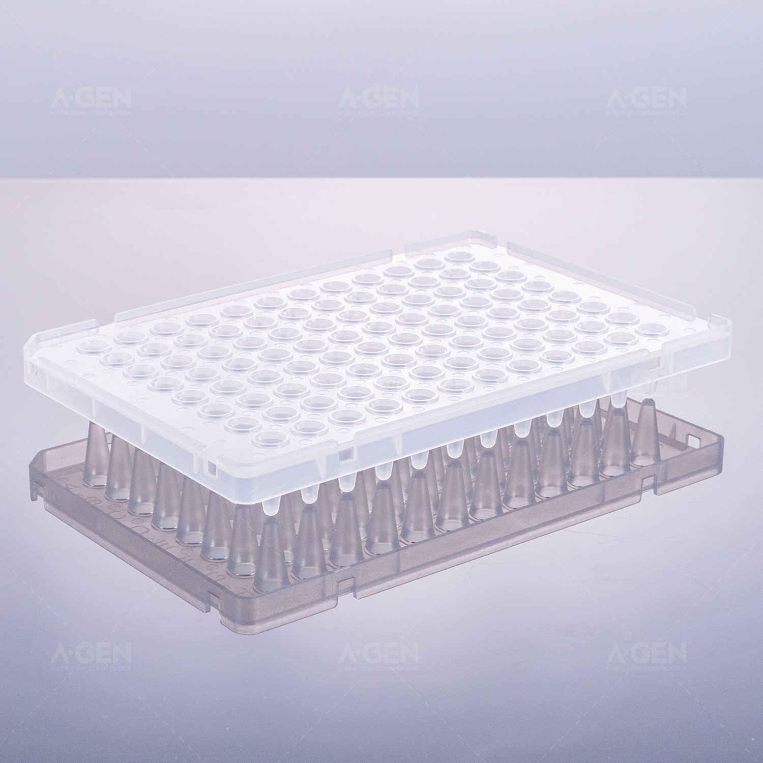 100μL，96孔PCR板，半裙边，标记清晰，磨砂外壳